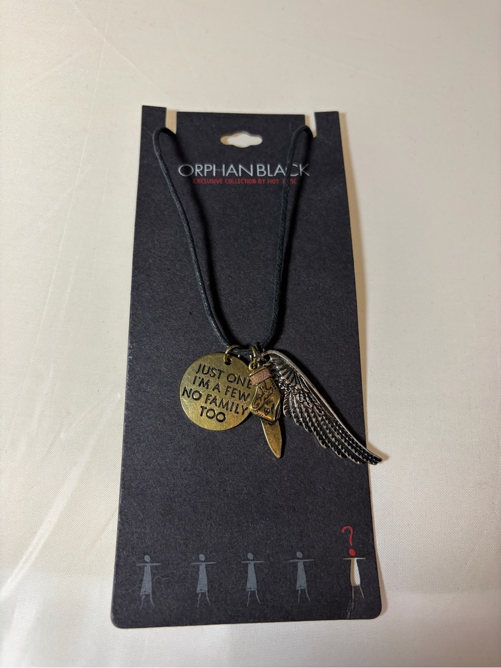 BBC Orphan Black 'Just One I'mFew No Family Too'  Hot Topic Exclusive Necklace